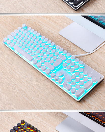 Clavier de jeu filaire rétro lumineux